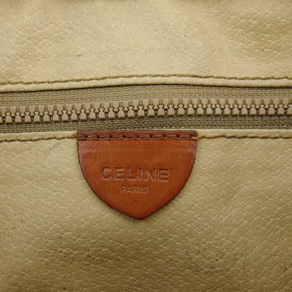 CELINE Clutch Bag Macadam Beige PVC ?~ Leather Authentic Used F1688 - Picture 7 of 10